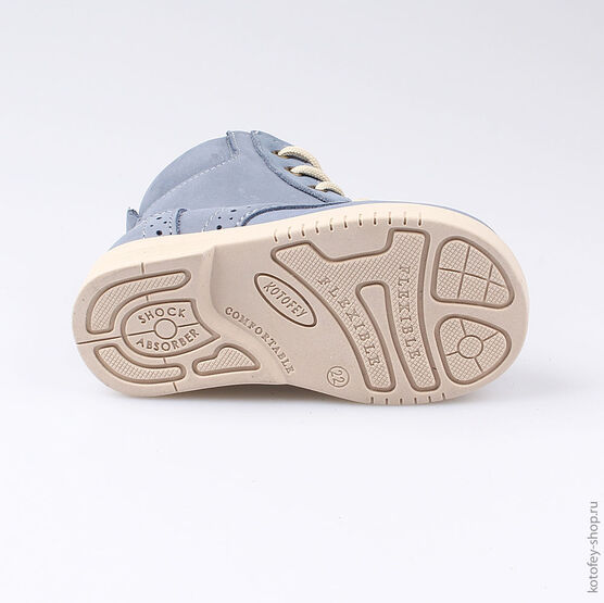 352183-31 Ботинки для мальчики светло-синий фото №3