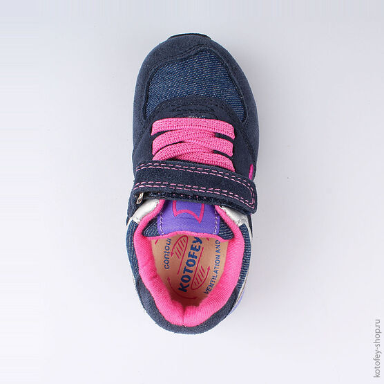 144090-71 Кроссовки для девочки светло-синий фото №4