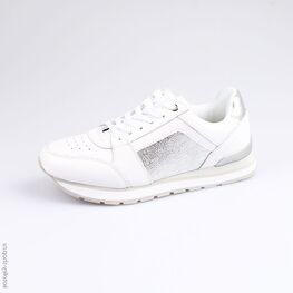 744117-71 Кроссовки на шнуровке для девочки белый