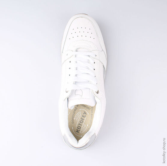 744117-71 Кроссовки на шнуровке для девочки белый фото №4