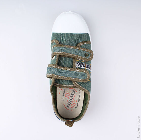 531061-12 Кеды для мальчики оливковый фото №4