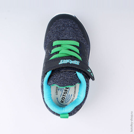 144095-72 Кроссовки с LED-подсветкой на подошве для мальчики син-гол фото №4