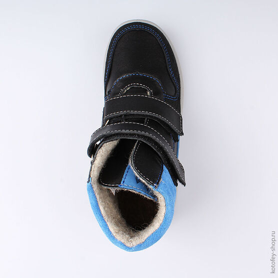 552120-34 Ботинки для мальчики чер-син фото №4