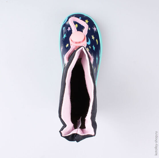 366177-11 Резиновые сапоги для девочки светло-синий фото №4