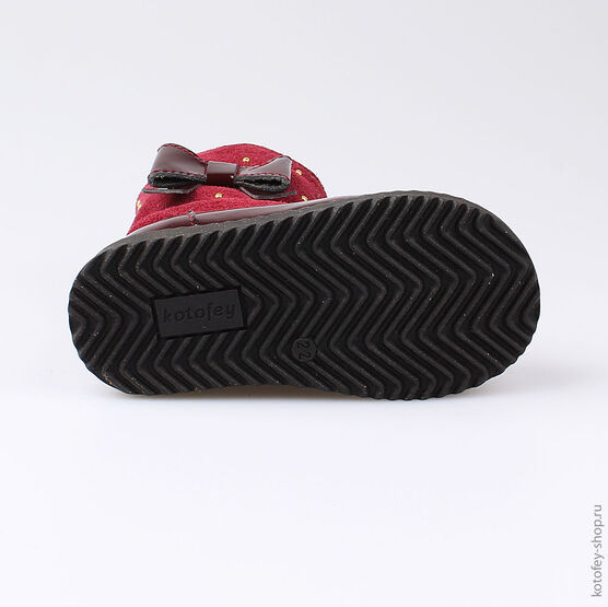 162054-32 Сапожки для девочки бордовый фото №3