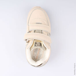 344192-72 Кроссовки на липучках для девочки бежевый фото №4