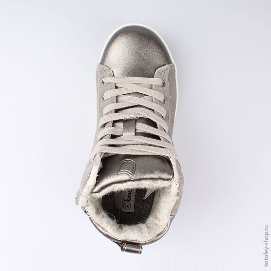 554043-31 Ботинки для девочки серый фото №4