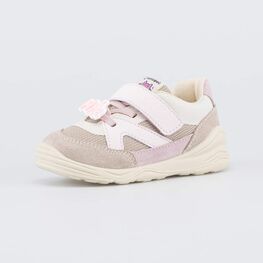144313-12 Детские кроссовки для девочки для девочки бежевый,розовый
