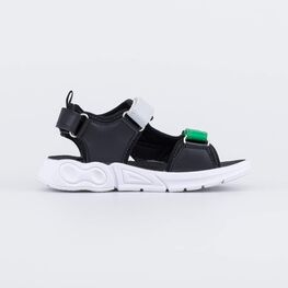 524101-11 Пляжные сандалии с LED для мальчики чер-сер фото №2