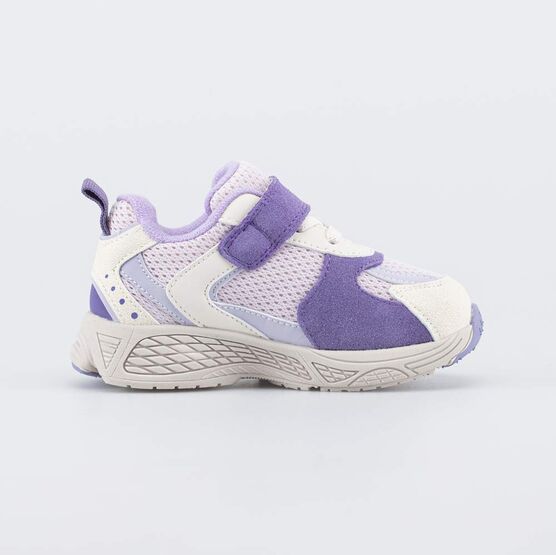 344553-12 Сиреневые кроссовки для девочки для девочки бежевый + сиреневый фото №2