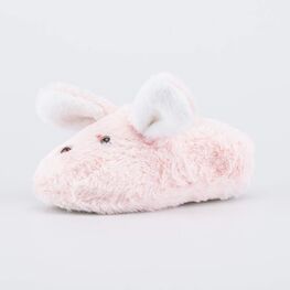 531340-11 Пушистые домашние тапочки Маленький зайка для девочки розовый