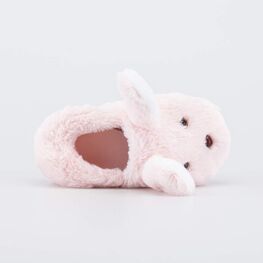 531340-11 Пушистые домашние тапочки Маленький зайка для девочки розовый фото №4