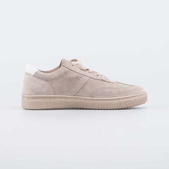 732400-21 Бежевые велюровые полуботинки-кеды для девочки бежевый фото №2