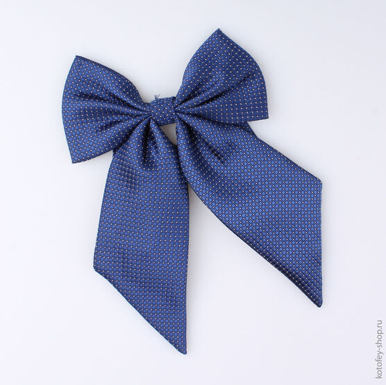 Темно-синий галстук - бабочка для мальчика