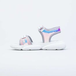 724036-21 Босоножки для девочки для девочки сер-роз фото №2