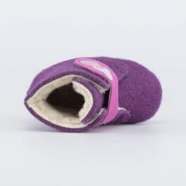 007014-45 Войлочные пинетки для девочки Сердце для девочки фиолетовый фото №4
