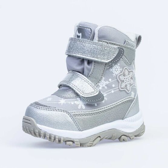 254968-46 Мембранные ботинки с LED-подсветкой для девочки серый