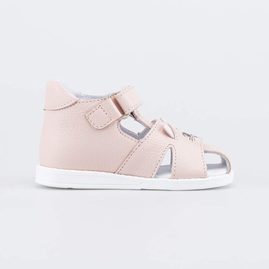 122228-22 Кожаные сандалии для девочки Котенок для девочки розовый фото №2