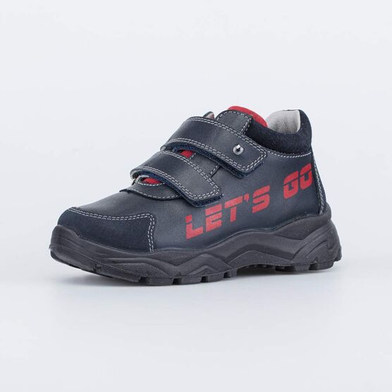 352352-23 Кожаные ботинки на липучках Lets GO для мальчики синий