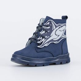 152341-21 Ботинки для мальчика Акула для мальчики синий