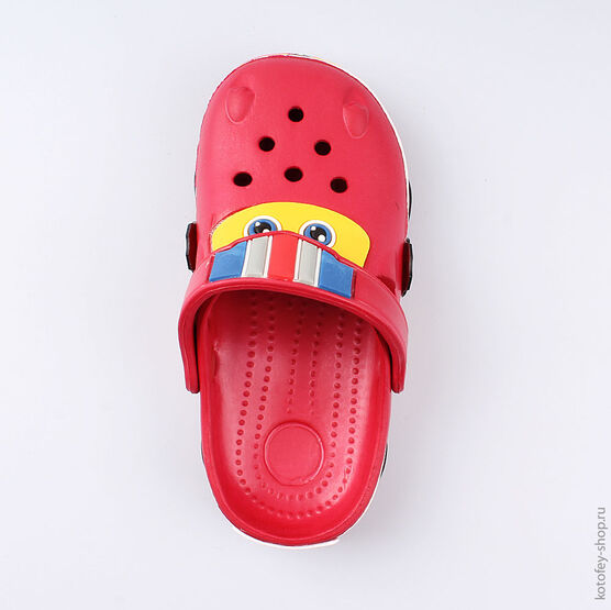 325067-06 Клоги пляжные для мальчики красный фото №4