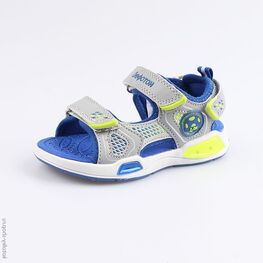324020-12 Пляжная обувь с LED-подсветкой для мальчики сер-син