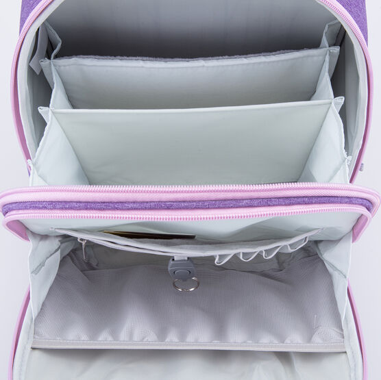 02817327-40 Школьный набор Формованный рюкзак, Мешок для сменной обуви, Пенал фиолетов. для девочки фиолетовый фото №2