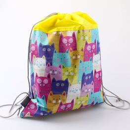 02808059-20 Мешок для сменной обуви жел-фио для девочки жел-фио