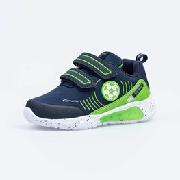 344330-71 Кроссовки с LED-подсветкой на подошве для мальчики син-зел