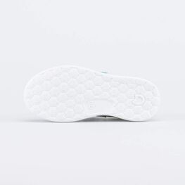 332152-26 Кожаные кеды-полуботинки на липучках для мальчики белый + зеленый фото №3