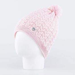 07811418-40 Теплая шапка-бини Розовый для девочки розовый