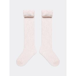 07832805-40 Детские ажурные колготки Розочки для девочки розово-бежевый