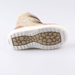 357005-42 Валенки на липучках Звездочка бежевый для девочки бежевый фото №3