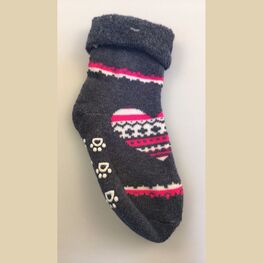 07842353-40 Носки детские с тормозами махровые сердце синий для девочки синий