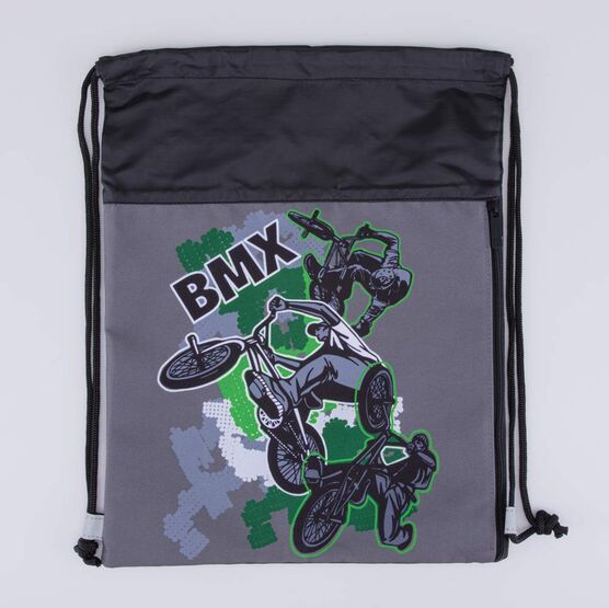 02708219-40 Мешок для обуви BMX КК для мальчики черно-серый