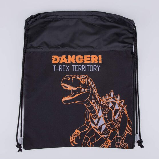 02708220-40 Мешок для обуви Ти-рекс КК для мальчики черный + оранжевый