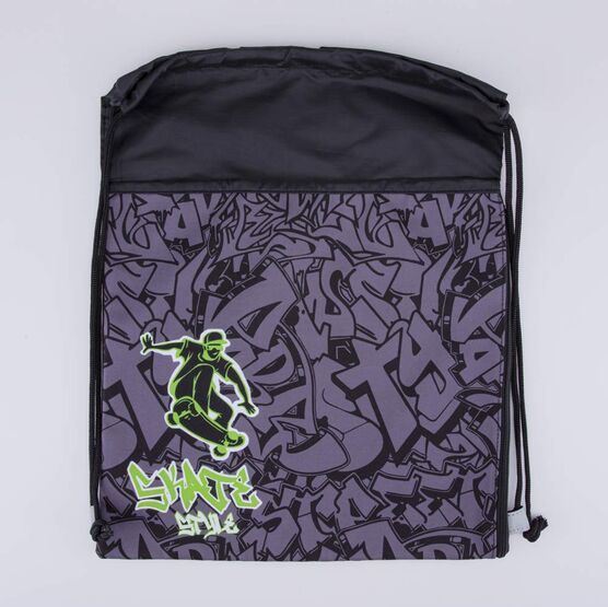 02708225-40 Мешок для обуви Скейт КК для мальчики серый + зеленый