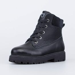 552275-55 Кожаные ботинки для мальчика для мальчики черный