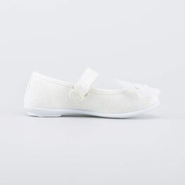 431197-72 Нарядные туфли с бантиком для девочки бежевый + золотой фото №2