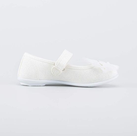 431197-72 Нарядные туфли с бантиком для девочки бежевый + золотой фото №2