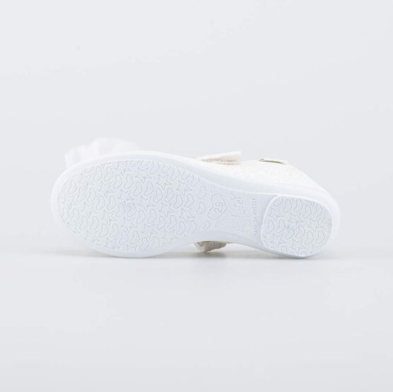 431197-72 Нарядные туфли с бантиком для девочки бежевый + золотой фото №3