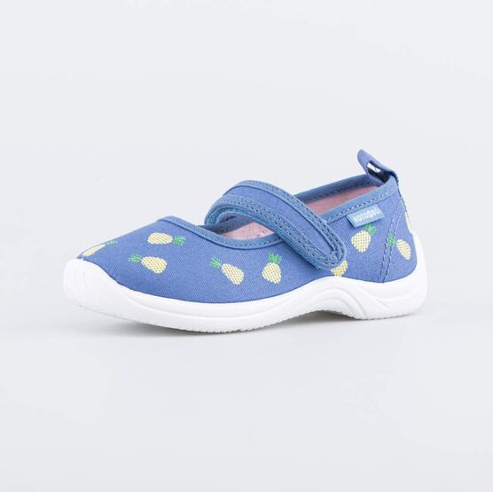 231244-12 Текстильные туфли Ананас для девочки синий