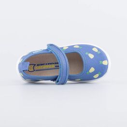 231244-12 Текстильные туфли Ананас для девочки синий фото №4