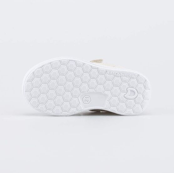 132175-14 Кожаные полуботинки на липучках для девочки бежевый фото №3