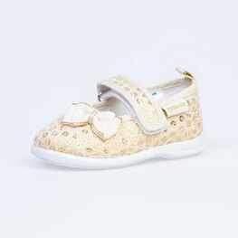 131138-12 Текстильная обувь для девочки золотой