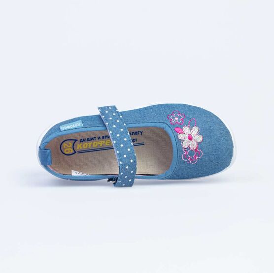 431147-12 Текстильная обувь для девочки светло-синий фото №4