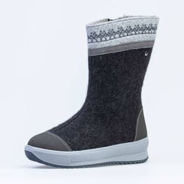 867080-43 Женские валенки на молнии для девочки темно-серый