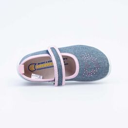 431114-13 Текстильная обувь для девочки син-роз фото №4