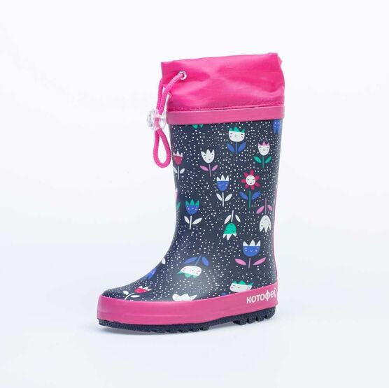 366215-11 Резиновые сапоги для девочки светло-синий