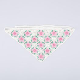 07810027-40 Ажурная вязаная косынка на лето для девочки разноцветный